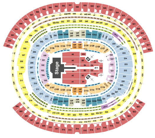 SoFi Stadium Shakira Seating Chart